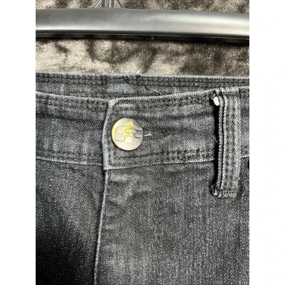 Black fried denim